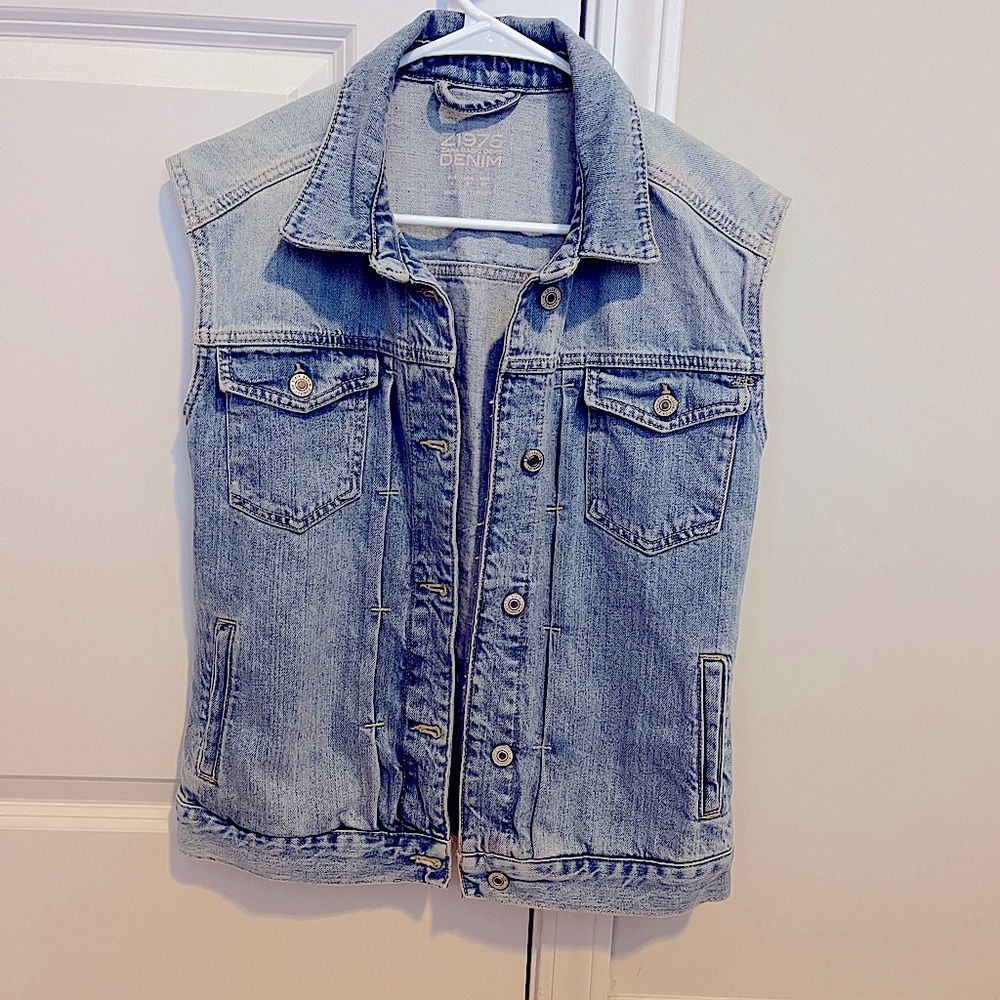Zara Basic z1975 denim women’s vest